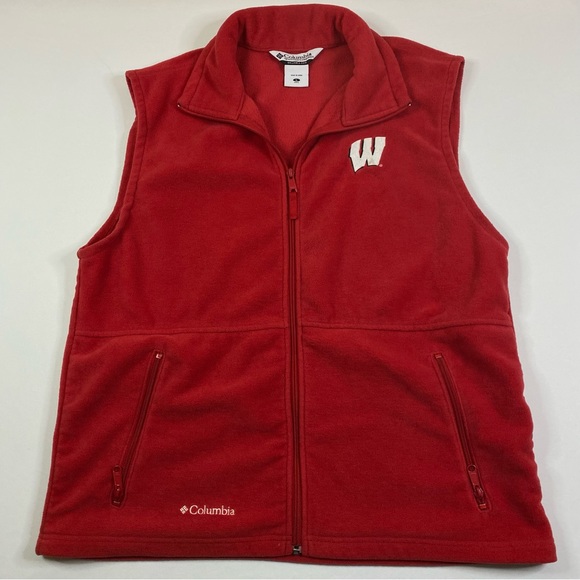 Columbia Other - University of Wisconsin Columbia Vest Men’s Large Soft Fleece Full Zip Badgers